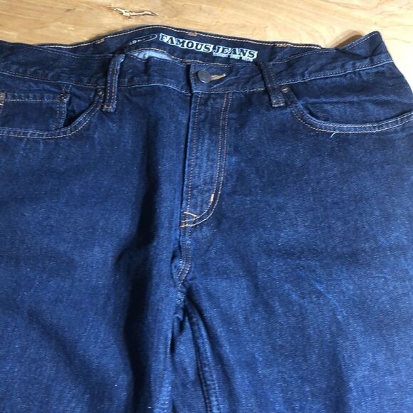 Old Navy Famous Men’s Jeans Loose straight Dark Wash 36x32 - Picture 2 of 6